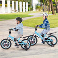 Costway 16" Kid'S Bike for 4 - 7 with Height - Adjustable Handlebar & Saddle Handbrake Blue