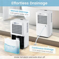32 Pint Dehumidifier with 3.3FT Drain Hose, 24H Timer & 3-Color Indicator, 2000 Sq.Ft Portable Dehumidifier for Basement, Bedroom, Bathroom