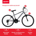 Huffy 24" Rock Creek Mountain Bike, Fits Riders 4'8" - 5'8", Gray, Adult, Men'S