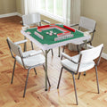 Costway 35" Folding Mahjong Table with Cup Holders & Smooth Felt Mat Carrying Handle Green