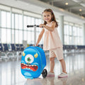 VEVOR Ride - on Luggage 20 - Inch Kids Scooter Suitcase with Flash Wheels Blue