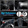 KETELES Electric Bike for Adults, Peak 4000W Dual Motor Ebike，26" Fat Tire Electric Mountain Bike, 48V 23AH Removable Battery UL 2849