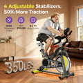 Pooboo Stationary Exercise Bike Indoor Cycling Bike Cycle Bicycle Adjustable Resistance for Home Office Cardio Workout Machine Max Weight 350 lb