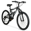 24" Hyper Bicycles Havoc Mountain Bike, Youth/Adult, Recommended Ages 10 - 14 Years Old, Black