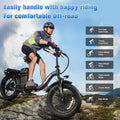Wildeway Folding Dual Motors 2000W Mountain Bike for Adult, UL2849 48V 32AH Removable Battery Ebike 20x4"fat Tire up to 28MPH&100 Miles Long Range Off Road Dual Hydraulic Disc Brake Electric Bicycle