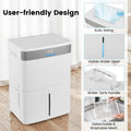 5500 Sq.Ft 96 Pint Dehumidifier for Basement, Portable Home Dehumidifier with Drain Hose, Auto Defrost, 24H Timer & Sleep Mode for Bathroom Bedroom