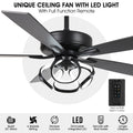 Parrot Uncle 52 - Inch Contemporary Chrome Ceiling Fan with Integrated LED Lights and Remote Control