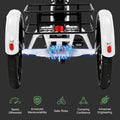 ABORON 3.0 Fat Tire Electric Trike for Senior Foldable E - Bike, 500W Motorized Tricycle Adult 20" Folding 3 Wheel Electric Commute Bike Trike W/48V