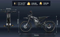 Arkveld Electric Bike for Adults, Peak - 3000W, Max 40MPH and 80miles Electric Motorcycle, 25" Fat Tire Dirt Bike, APEX1 7 - Speed E - Bike，white