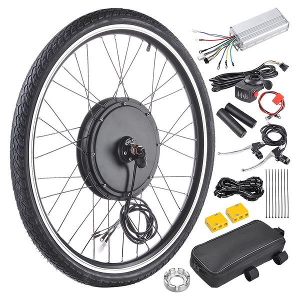 Yescom Electric Bike Conversion Kit 48V 1000W 26" Front Wheel E - Bike Conversion Kit Dual Mode Controller