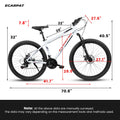 27" Mountain Bike, 21 - Speed Dual Disc Brakes with Aluminum Frame - Black