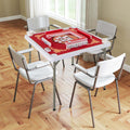 Costway 35" Folding Mahjong Table with Cup Holders & Smooth Felt Mat Carrying Handle Green