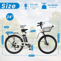 MOONCOOL Electric Bicycle for Adults 350W, 7 - Speed Ebike with 36V 10.4ah Removable Battery， 40 Miles Range, 20 Mph Electric Commuter Bike for Women Men, Certified to UL 2849 by SGS
