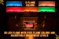 AGL APPLIANCES LLC 38 in Electric Fireplace Heater Stove | Tempered Glass Curved Screen