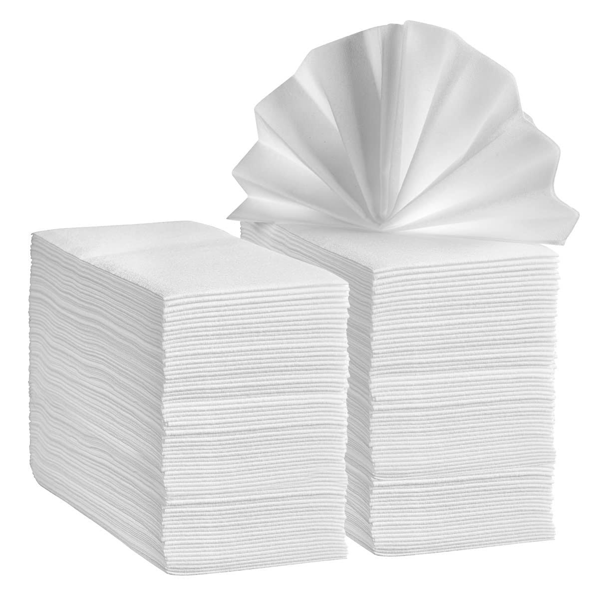 Comfy Package 200 Pack Linen-Feel Guest Towels Disposable Cloth Dinner Napkins Bathroom Paper