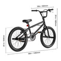 KFFKFF BMX Cycle, Freestyle Bike with 20 - Inch Wheels, BMX Racing Cycle with 360° Rotator and Four Pegs, Suitable for Novice to Skilled Riders, BMX Bikes for Teens and Adults