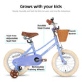 JOYSTAR Girls Bike for 2 - 12 Years Old Toddlers and Kids, 12" 14" 16" Kids Bike with Training Wheels & Basket, 20 in Kid'S Bicycle with Kickstand, Retro Style Bikes