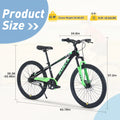 Zukka 20 in Kids Mountain Bike Steel Frame Hardtail Bicycle for Child Aged 7 - 10 Years Pink
