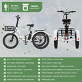 ABORON 3.0 Fat Tire Electric Trike for Senior Foldable E - Bike, 500W Motorized Tricycle Adult 20" Folding 3 Wheel Electric Commute Bike Trike W/48V