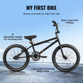 KFFKFF BMX Cycle, Freestyle Bike with 20 - Inch Wheels, BMX Racing Cycle with 360° Rotator and Four Pegs, Suitable for Novice to Skilled Riders, BMX Bikes for Teens and Adults