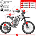 6000W(Peak) Motor 60V/35ah Battery, Freego X2pro Electric Motorcycle for Adults, Electric Bike 50MPH/7 Speed Off Road Electric Bicycle, 19x2 Full Suspension/Four - Piston Hydraulic Brake UL2849MTB