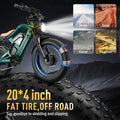 3000W(Peak) Motor 35MPH SMARTRAVEL ST202 Electric Dirt Bike for Adults, 52V50AH Dual Battery Ebike, 92+ Miles Range, 20" Motorcycle Tire UL2849 Certified, Full Suspension