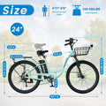 MOONCOOL Electric Bicycle for Adults 350W, 7 - Speed Ebike with 36V 10.4ah Removable Battery， 40 Miles Range, 20 Mph Electric Commuter Bike for Women Men, Certified to UL 2849 by SGS