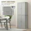 Spaco 17-Tier Kitchen Small Pantry Cabinet with 2 Doors and 6 Adjustable Shelves, Cabinet Pantry, Freestanding 5-Tier Shelving Pantries