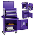 2 - in - 1 Rolling Tool Chest, 5-Drawer Tool Storage Cabinet with Wheels, Adjustable Shelf, Tool Box Organizer for Garage Warehouse Workshop