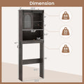 Tangkula Over Toilet Storage Cabinet with Sliding Barn Door