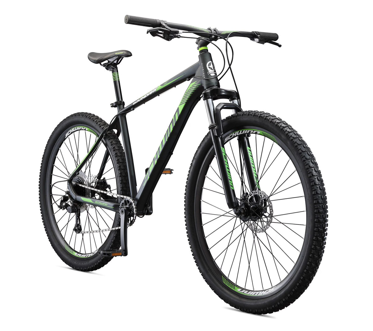 29 - In. Boundary Mens Mountain Bike, Black and Green
