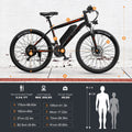 Totguard Electric Bike for Adults, 26" Ebike 350W Adult Electric Bicycles, Electric Mountain Bike with 36V 10.4ah Battery, Suspension Fork, Shimano 21 Speed Gears