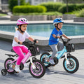 Costway 16" Kid'S Bike for 4 - 7 with Height - Adjustable Handlebar & Saddle Handbrake Blue