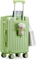 20 in Carry on Luggage with Cup Holder & USB Port, Airline Approved TSA - Locked Luggage, Lightweight PC Material Travel Suitcase