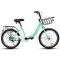 20 in Kids Bike for Boys Girls, 1 Speed Children Bicycle with Basket, Rear Seat, Chain Guard, Coaster Brake and V - Brake, Steel Frame Kids Bike for Ages 6 - 12 Years Old Birthday Gift, Purple