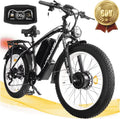 5000W (Peak) Electric - Bike for Adults, 60V 25AH Battery Electric Motorcycle, Dual - Motor - Ebike 50MPH Ebike, 26*4.0 Fat Tire Electric - Bicycle, AWD 21 - Speed Mountain Bike for All - Road UL 2849