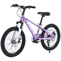 Zukka 20 in Kids Mountain Bike Steel Frame Hardtail Bicycle for Child Aged 7 - 10 Years Pink