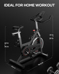 Naipo Exercise Bike Indoor Cycling Bike with 300 lb Big Seat Cushion for Home Cardio Leg Workout