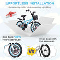 Costway 16" Kid'S Bike for 4 - 7 with Height - Adjustable Handlebar & Saddle Handbrake Blue