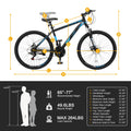 Ubesgoo 26" Lightweight Explorer Mountain Bike, 21 - Speed for Men and Women Disc Brakes & Suspension, Red/Black