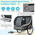 AECOJOY Dog Bike Trailer, Large 57'' Pet Bicycle Carrier for Small and Medium Dogs