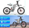 6000W(Peak) Motor 60V/30ah Battery Freego X2pro Electric Motorcycle for Adults, Electric Bike, 50MPH/7 Speed Off Road Electric Bicycle, 19x2 Full Suspension/Four - Piston Hydraulic Brake UL2849MTB