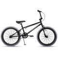 Cubsala 20 in Kids BMX Bike Freestylefor Age 6 - 14 Years Old Boys Girls with 4 Pegs, Black with Red Tires
