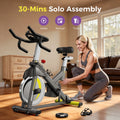 Pooboo Stationary Exercise Bike Indoor Cycling Bike Cycle Bicycle Adjustable Resistance for Home Office Cardio Workout Machine Max Weight 350 lb