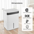 74 Pints Dehumidifier for Home & Basement, 4500 Sq.Ft Portable Dehumidifier with Drain Hose, 24H Timer, 3-Color Indicator, Auto Defrost for Bathroom