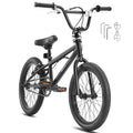 KFFKFF BMX Cycle, Freestyle Bike with 20 - Inch Wheels, BMX Racing Cycle with 360° Rotator and Four Pegs, Suitable for Novice to Skilled Riders, BMX Bikes for Teens and Adults