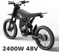Ridingtimes GT73 Electric Motorbike 2400W 48V 18.2ah*2 Electric BIKE with 25" Tires Digital Screen Carbon Steel, BLACK