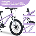 Zukka 20 in Kids Mountain Bike Steel Frame Hardtail Bicycle for Child Aged 7 - 10 Years Pink