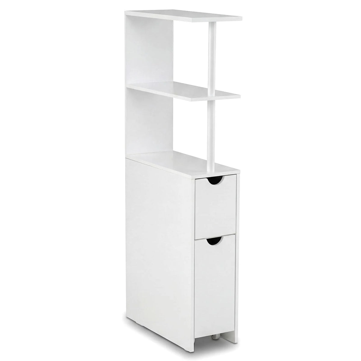 Tangkula Slim Bathroom Storage Cabine Narrow Toilet Paper Holder for Restroom