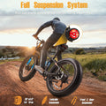 Dual Motors AWD 2000W Electric Bike for Adult 26'' UL2849 48V 30AH E - Mountain Bike 4.0 Fat Tire up to 35MPH&120miles Long Range Off - Road Ebike Dual Hydraulic Disc Brakes&Ful Suspension Electric Bicyc